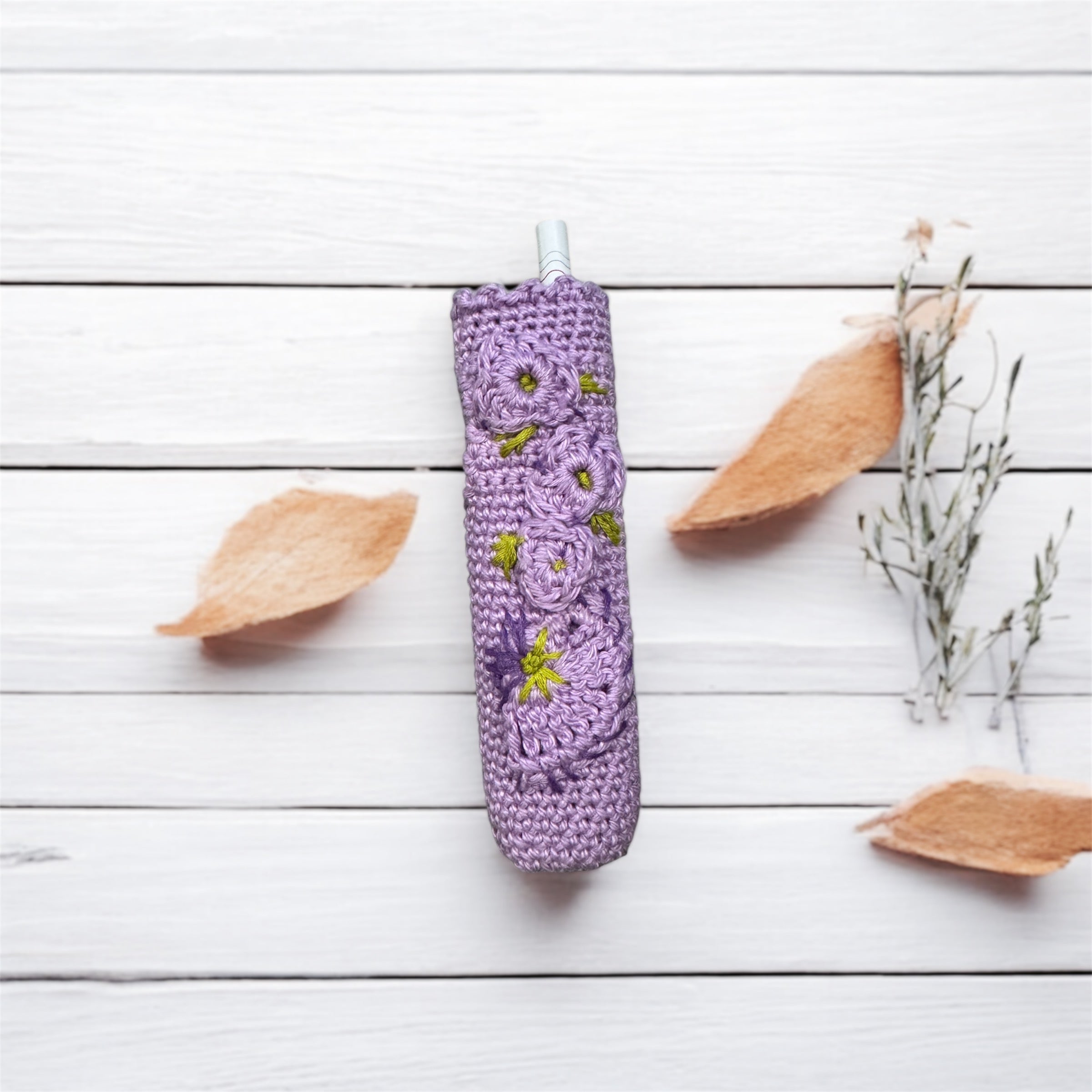 Manga para máquina Iqos em crochet